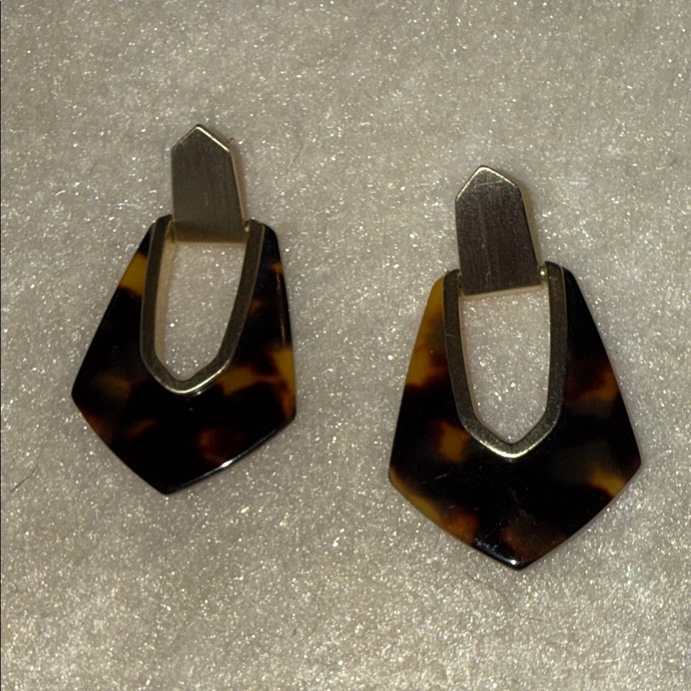 Kendra Scott Tortoise Shell Geometric Earrings
